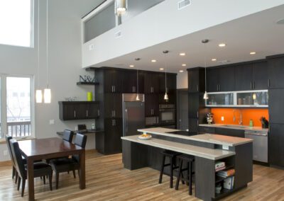 Picture of a modern kitchen in a custom home.